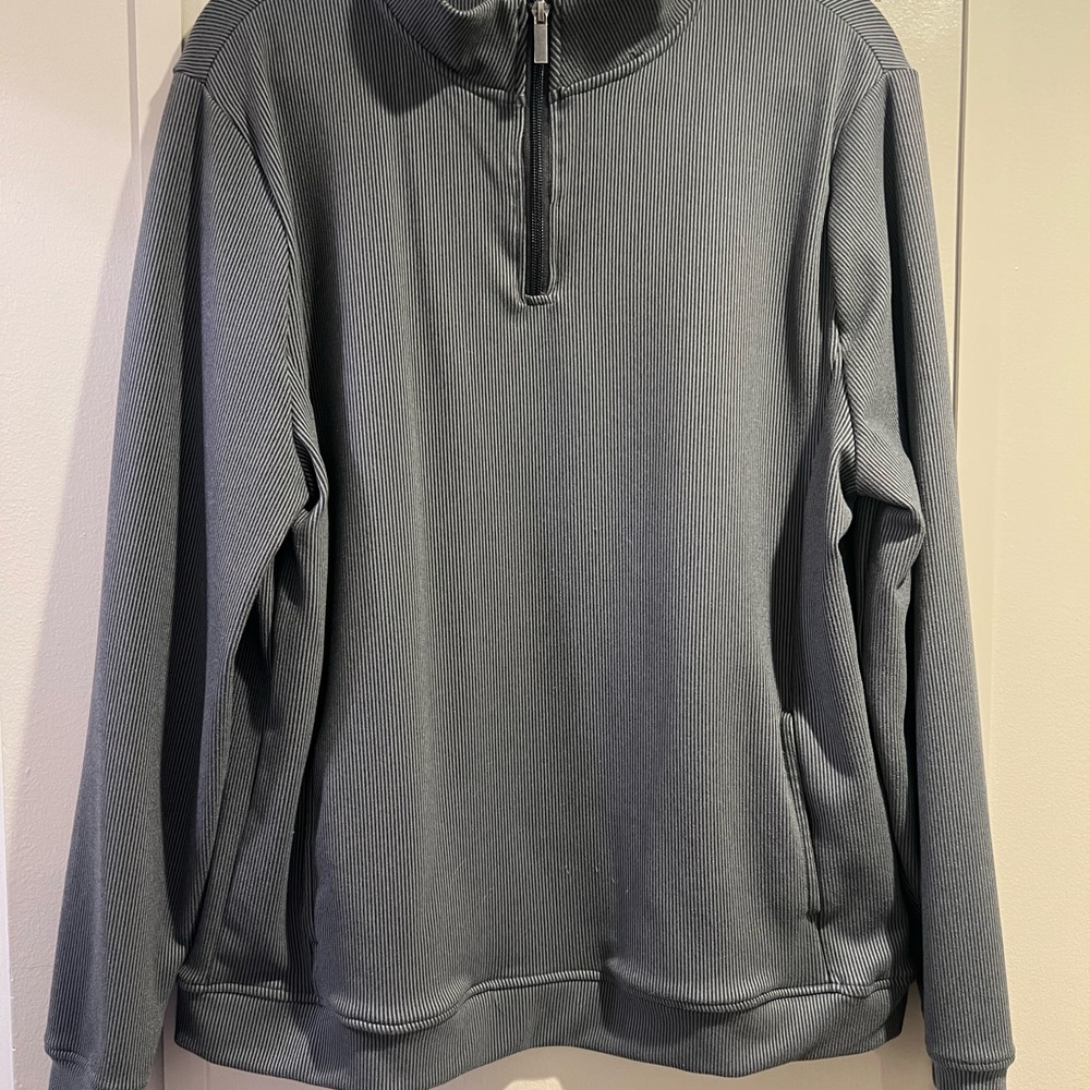Geoffrey Beene Striped Gray Pullover